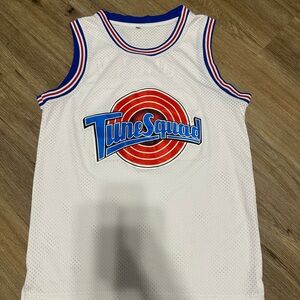 Tune Squad Kids White Basketball Jersey